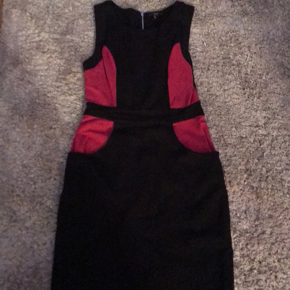 Pink and black dress